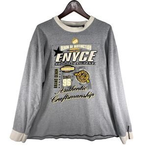 Vintage Y2K ENYCE Clothing Company Gray Long Sleeve Shirt Size 2XL RN 96312.